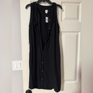 GAP Black Button-Front Dress